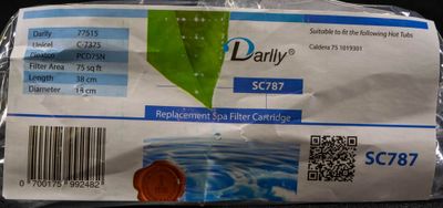 Spa Filter L 370 mm; YD 180 mm; SC787 (Darlly)