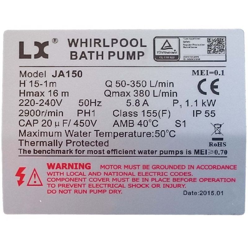 LX Whirlpool JA-serien (JA35, JA50, mfl)