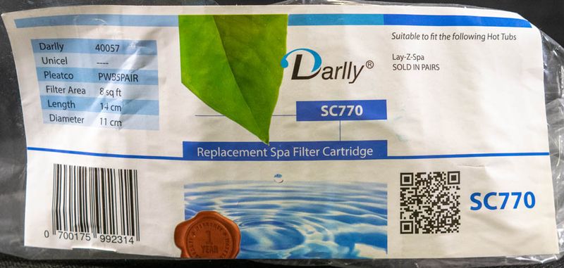 Spa Filter L 140 mm; YD 110 mm; SC770 (Darlly)