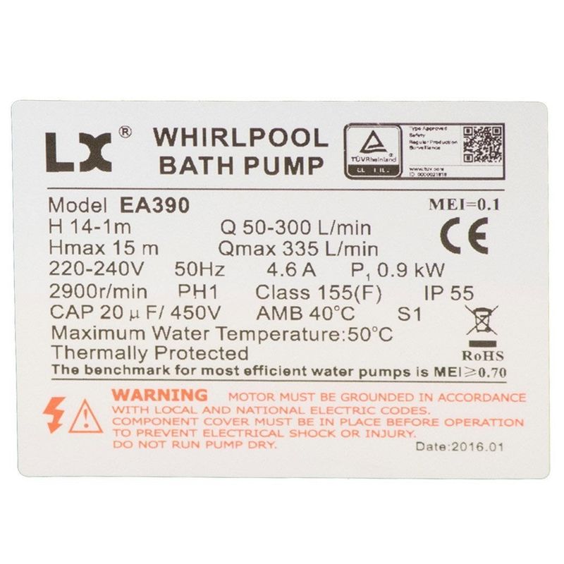 LX Whirlpool EA390