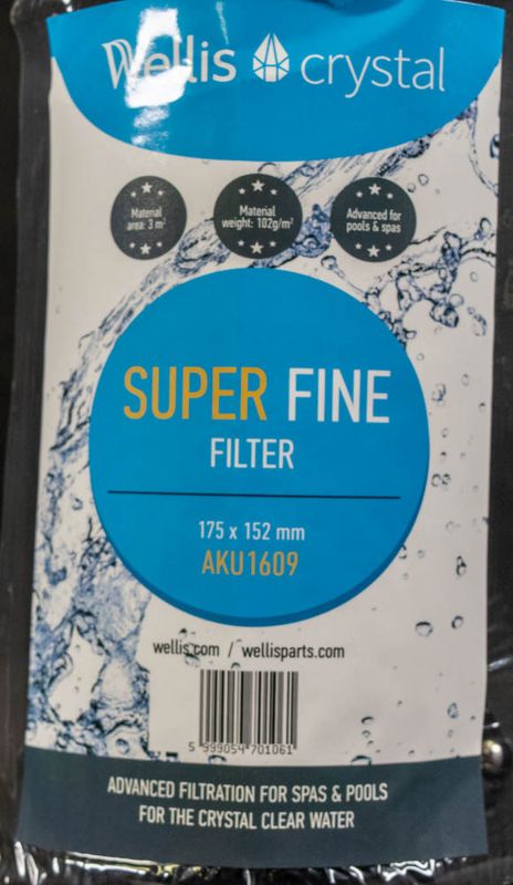 Spa Filter L 175 mm; YD 152 mm; Wellis Myline white (grov gänga)