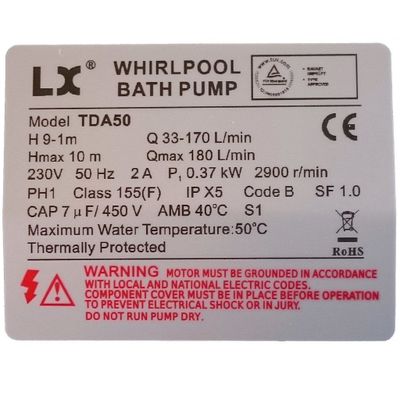 LX Whirlpool TDA50