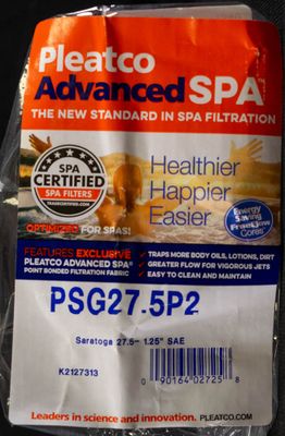 Spa Filter L 289 mm; YD 121 mm; PSG27.5P2 (Pleatco)