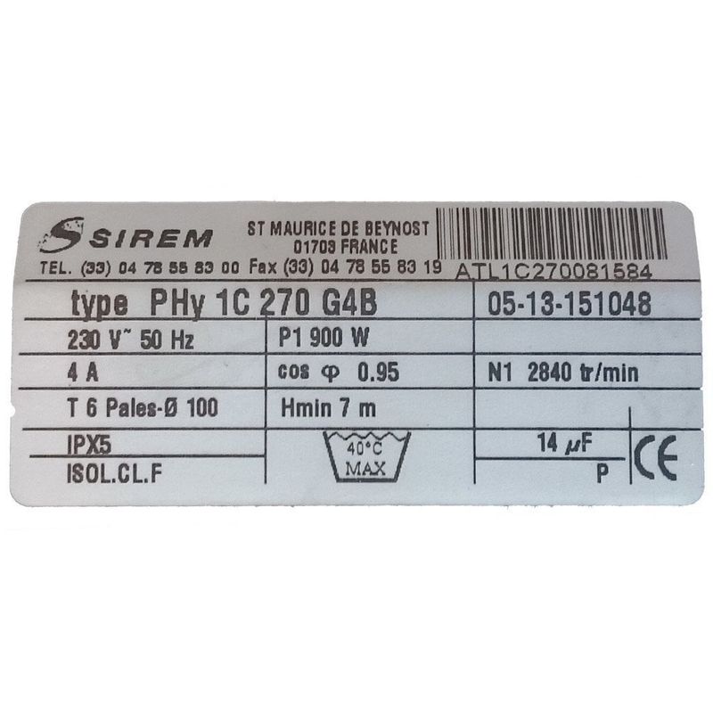 Sirem PHy 1C 260 G4B