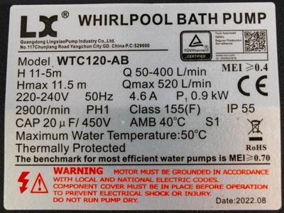 LX Whirlpool WTC120-AB