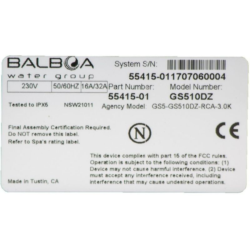 Balboa GS510DZ