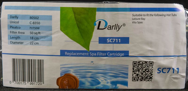 Spa Filter L 184 mm; YD 216 mm; SC711 (Darlly)