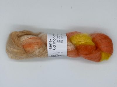 Hjerte Kid Mohair hand dyed