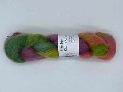 Hjerte Kid Mohair hand dyed