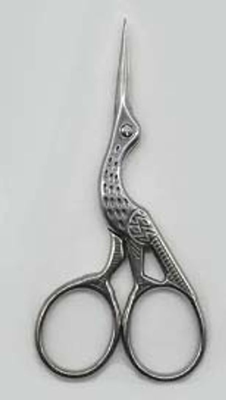 Brodersax Stork i silver 9,5 cm