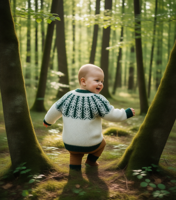 Tröja i ull/nylon till 12-18 mån