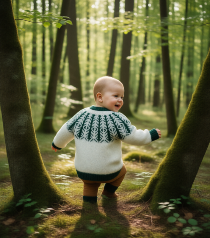 Tröja i ull/nylon till 12-18 mån