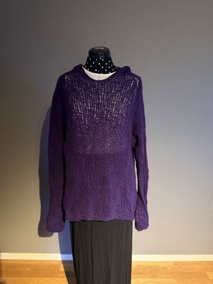 Lila tunika med luva