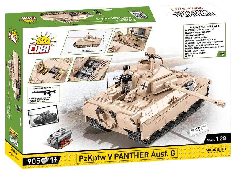 COBI PANZER V PANTHER AUSF.G SD.KFZ.171 – WW2 TYSK STRIDSVAGN