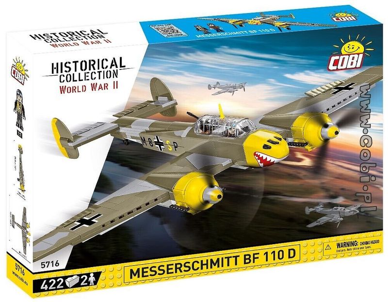 COBI-5716 MESSERSCHMITT BF110 D – WW2 TYSKT JAKTPLAN