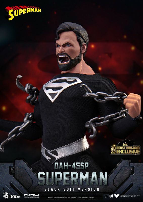 DC Comics: Superman Black Suit Figur i skala 1:9