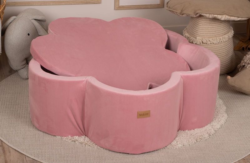 Bollhav med lock - Rosa Blomma