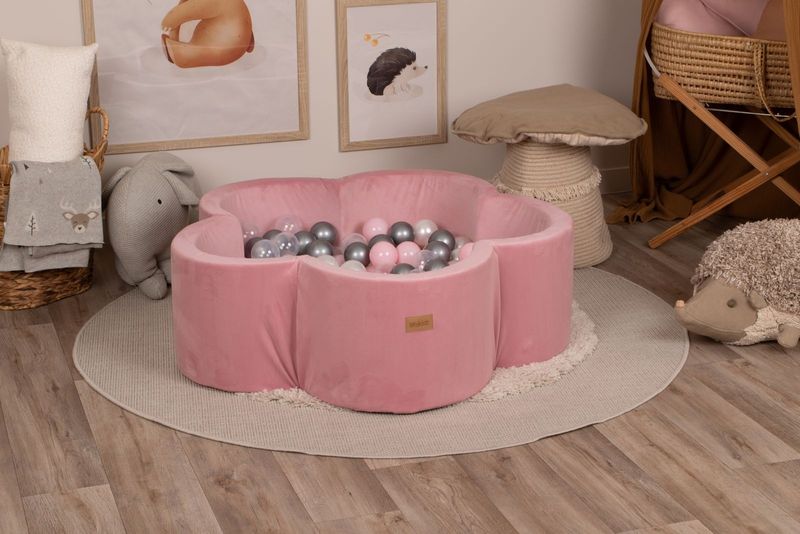 Bollhav med lock - Rosa Blomma