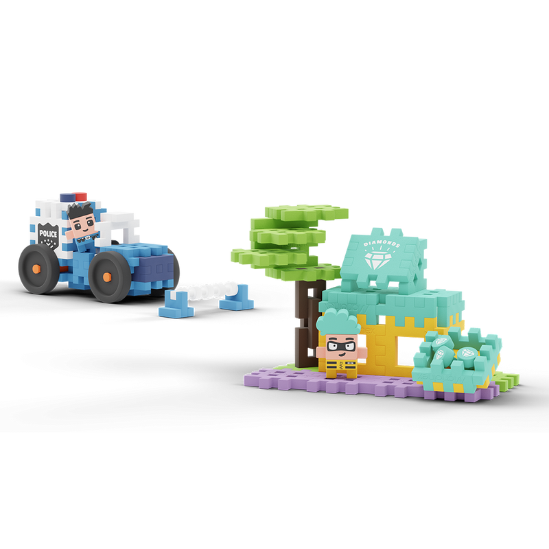 Polisbil & smyckesbutik 80 bitar