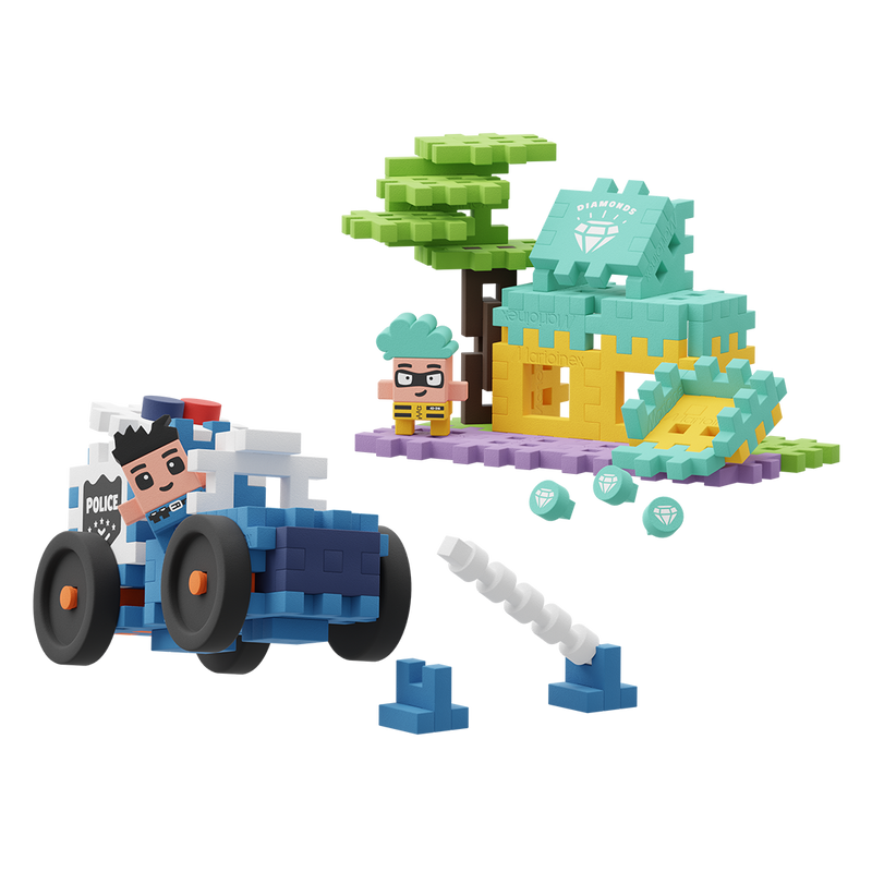 Polisbil & smyckesbutik 80 bitar