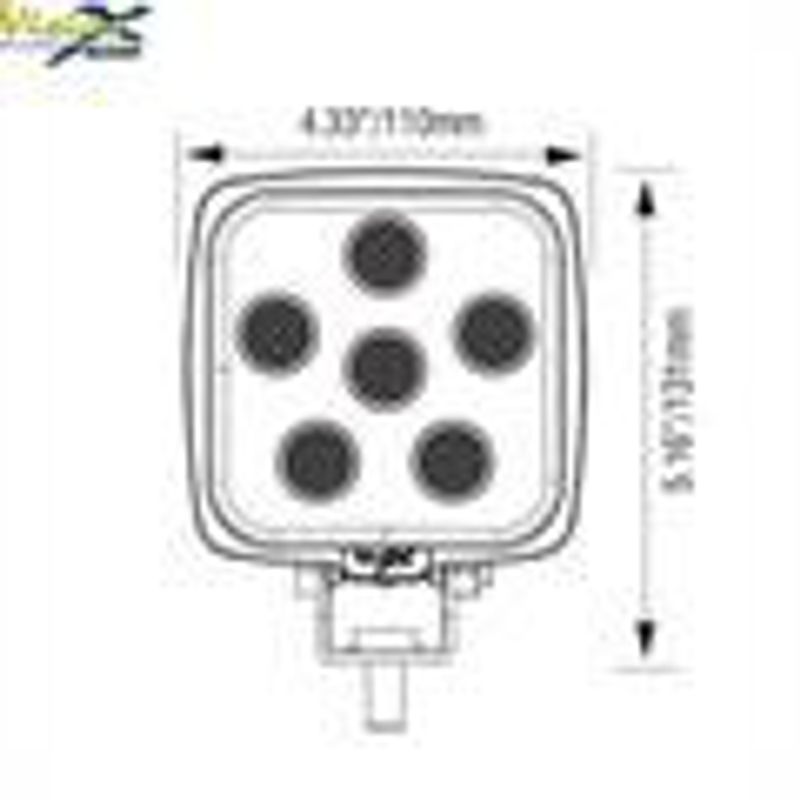 VisionX VL Series Square 9led 45w