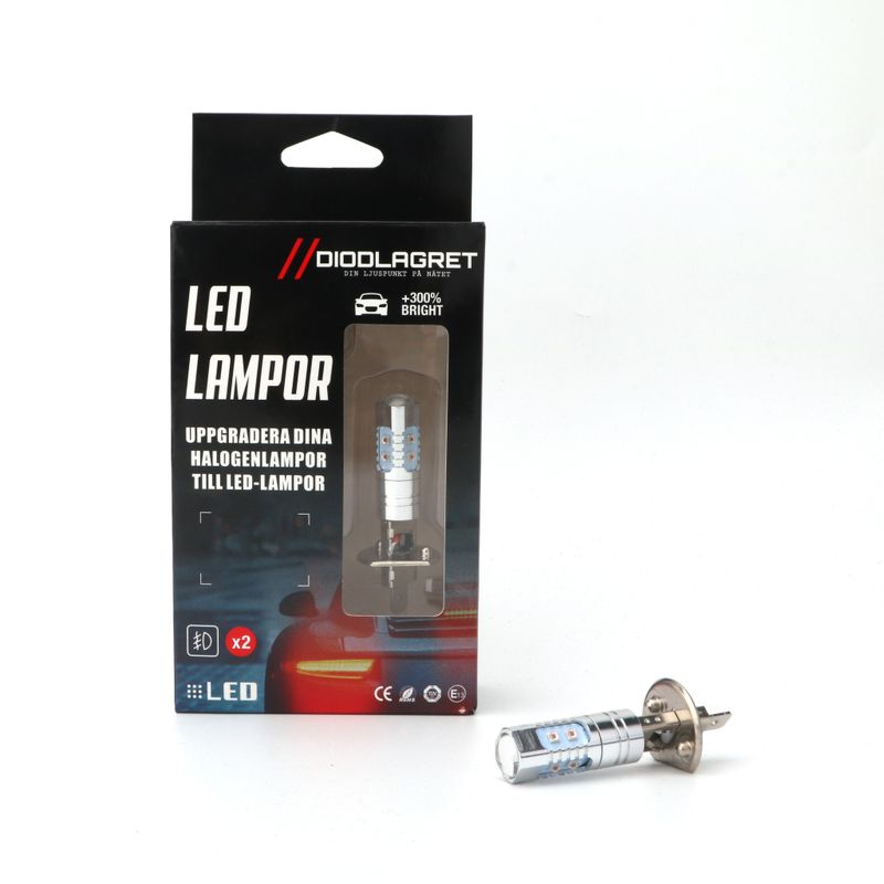 H1 Led-lampor 2pack Orange/Amber Dimljuslampor