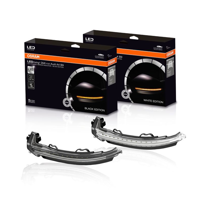 LEDriving® Dynamic Mirror Indicator för Audi A4 B9 – Black Edition