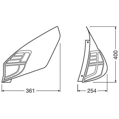OSRAM LEDriving tail lights LEDTL101-CL Baklyktesats till FORD FIESTA