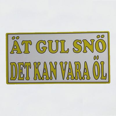 Dekal- Ät gul snö