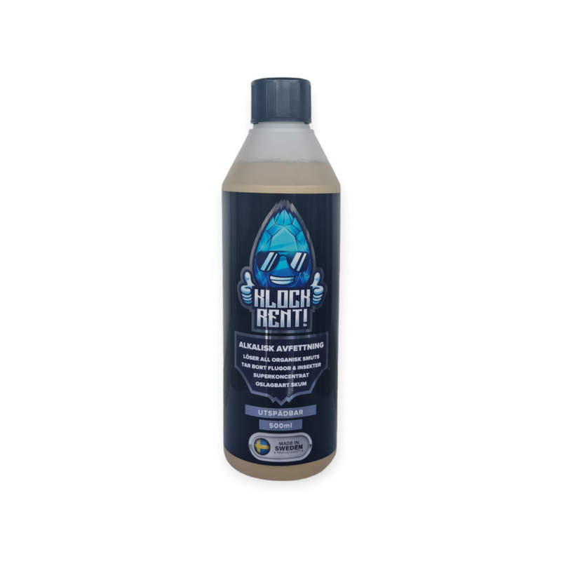 KLOCKRENT ALKALISK AVFETTNING