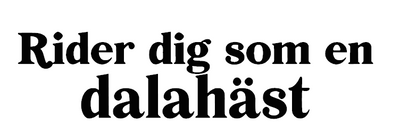 Rider dig som en dalahäst dekal
