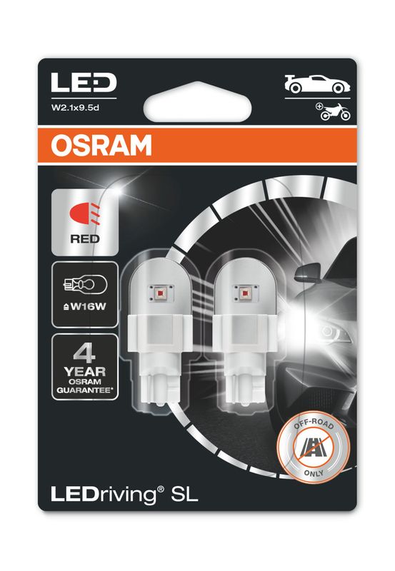 Osram T10 Röd W5W