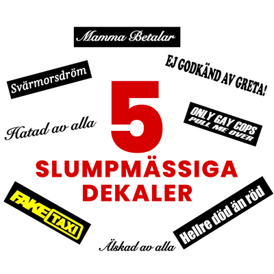 Dekalpaket - 5 Slumpmässiga Dekaler