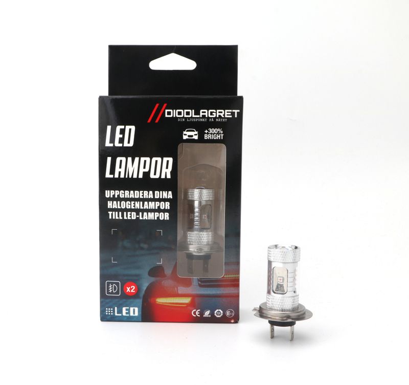 H7 Led-lampor 2pack Orange/Amber Dimljuslampor
