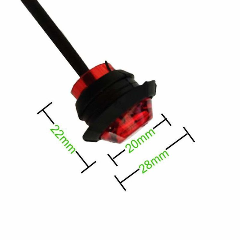 Positionsljus-sidomarkering rund 12V - 10 PACK