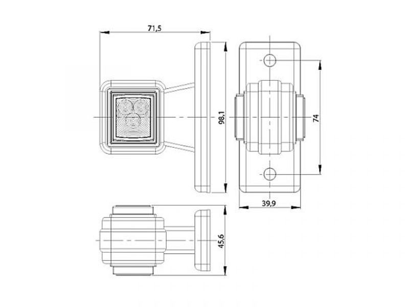 LED Bredd/Positions-Lykta