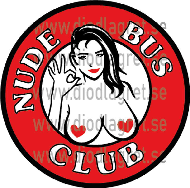 Nude bus club klistermärke