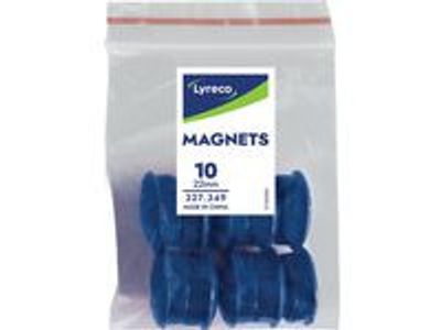 Magnetknappar LYRECO 22mm röd/blå 10/fp