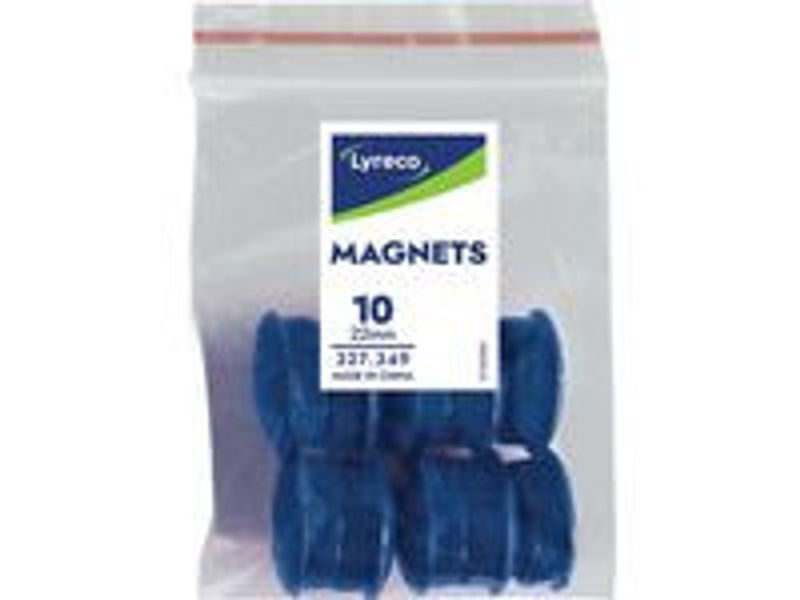 Magnetknappar LYRECO 22mm röd/blå 10/fp