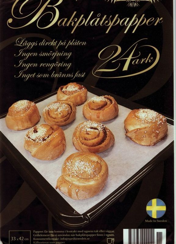 Bakplåtspapper 33x42cm 24ark/fp