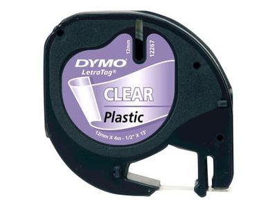 Dymo Tape LetraTag 12mm Plast Klar