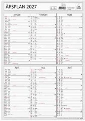 Väggkalender Årsplan 2027