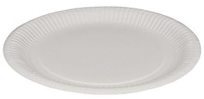 Tallrik papper flat 23cm vit