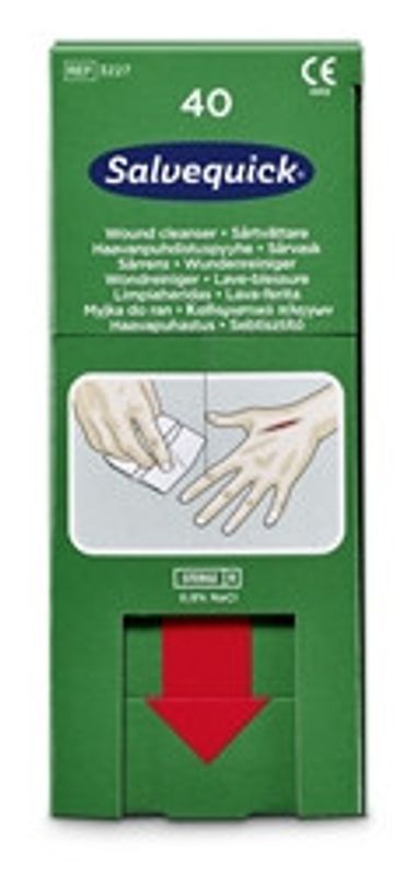 Sårtvätt Salvequick refill 40-pack t Cederroth tavla&skåp