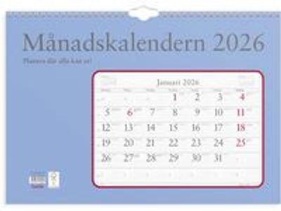 Väggkalender Månadskalendern 2026