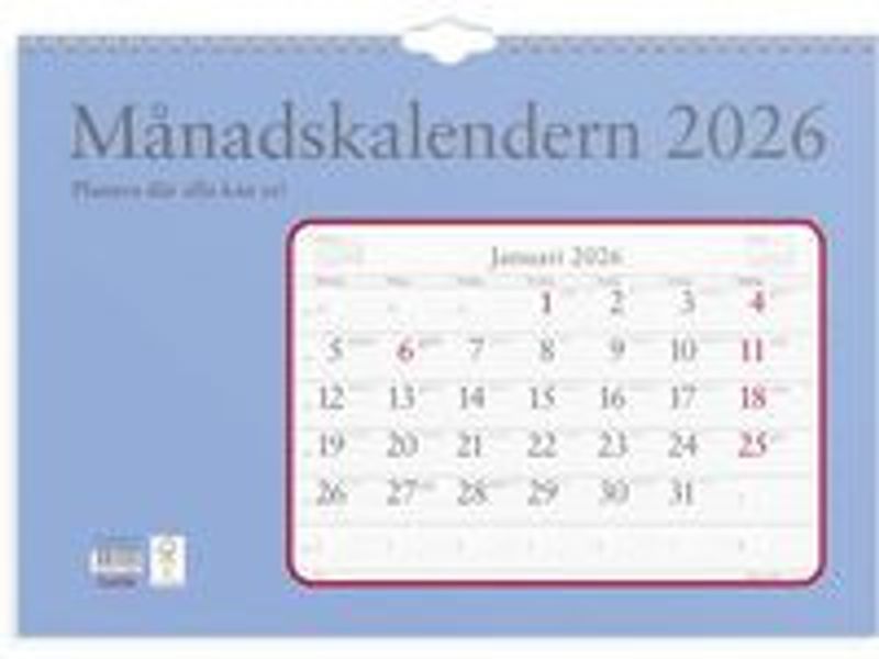 Väggkalender Månadskalendern 2026