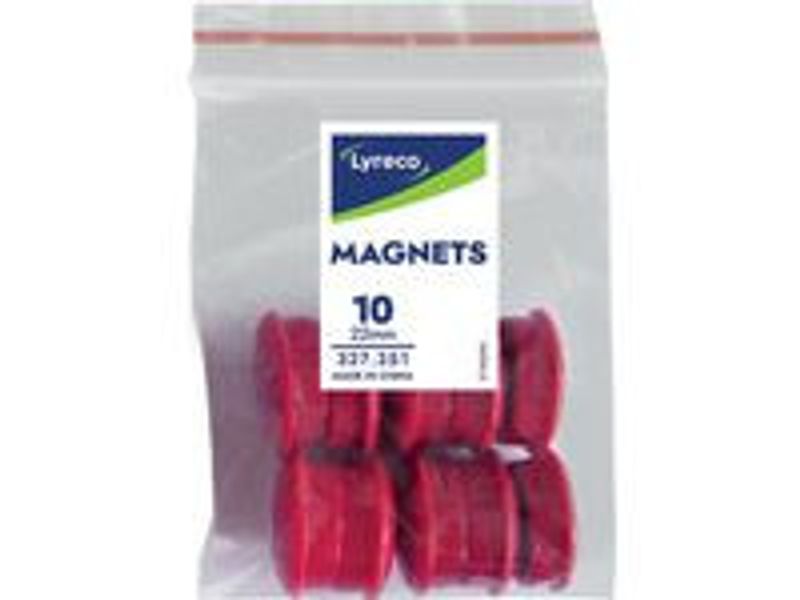 Magnetknappar LYRECO 22mm röd/blå 10/fp