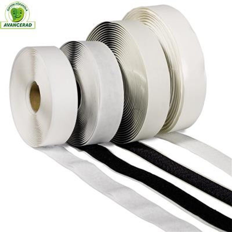Kardborreband vit, 5 meter