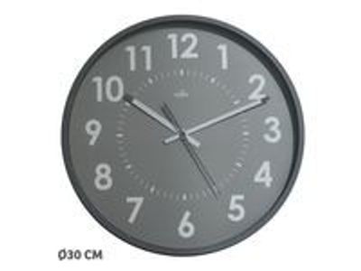 Väggur CEP Silent Ø30cm grå