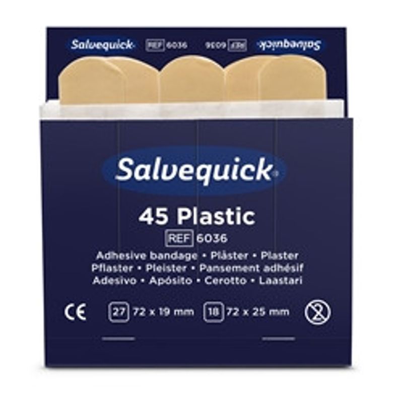 Plåster Salvequick refill 45 Plastic